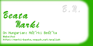 beata marki business card